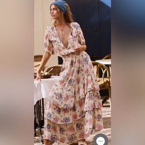 Spell Solstice Ruffle Gown in Ivory! NWT!